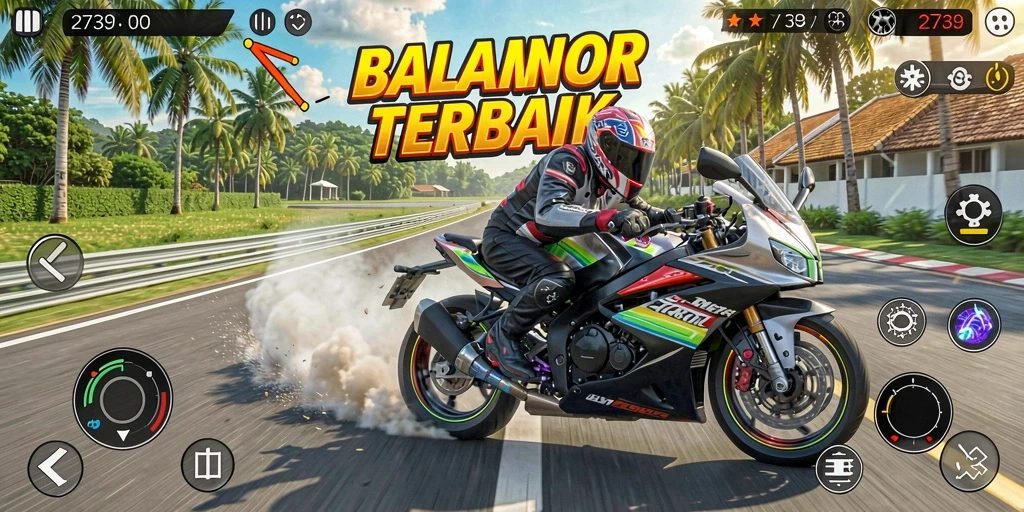 Tampilan gameplay seru di game Motor Racing 2739.