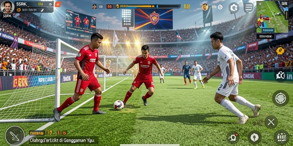 Tampilan gameplay seru dan realistis dalam 55RK.