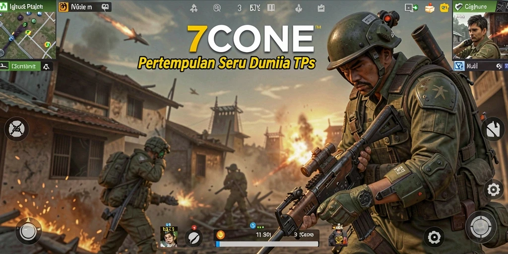 Gameplay seru dengan aksi pertempuran menegangkan di 7CONE.