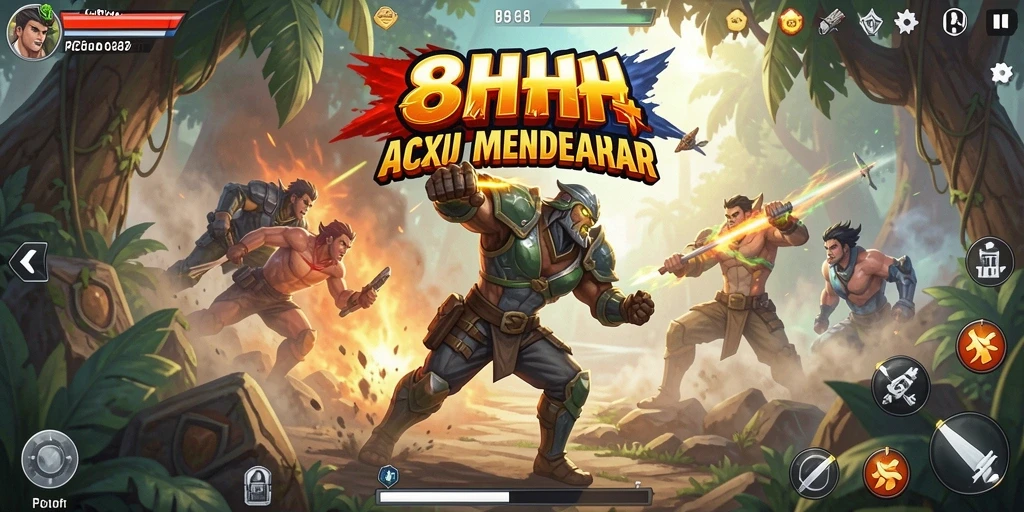 Screenshot dari gameplay seru 8HHH dengan aksi mendebarkan.