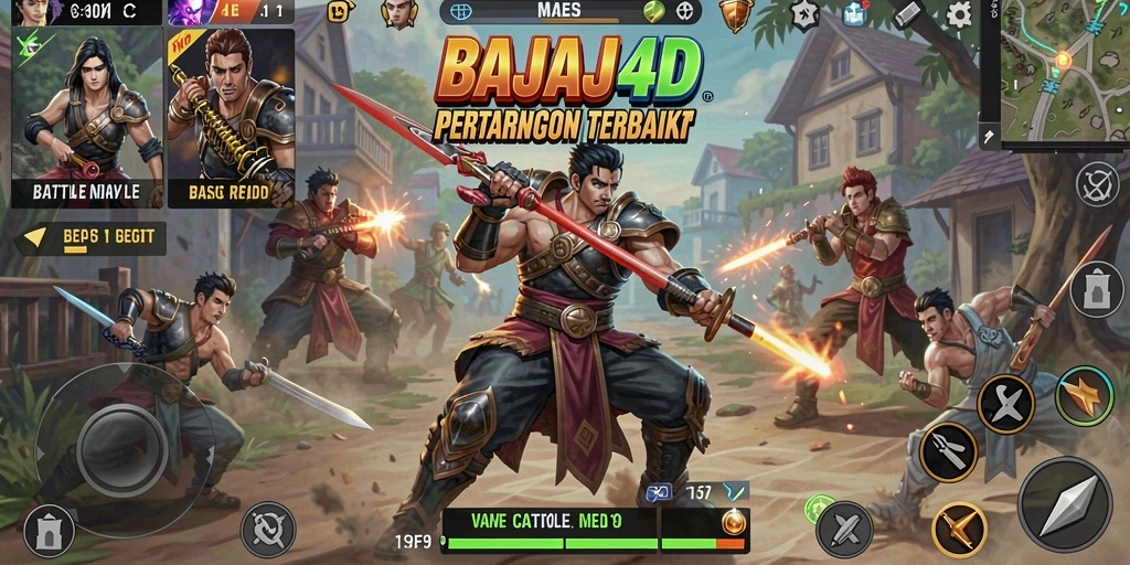 Tangkapan layar utama menunjukkan aksi intens dalam pertarungan Battle Royale.