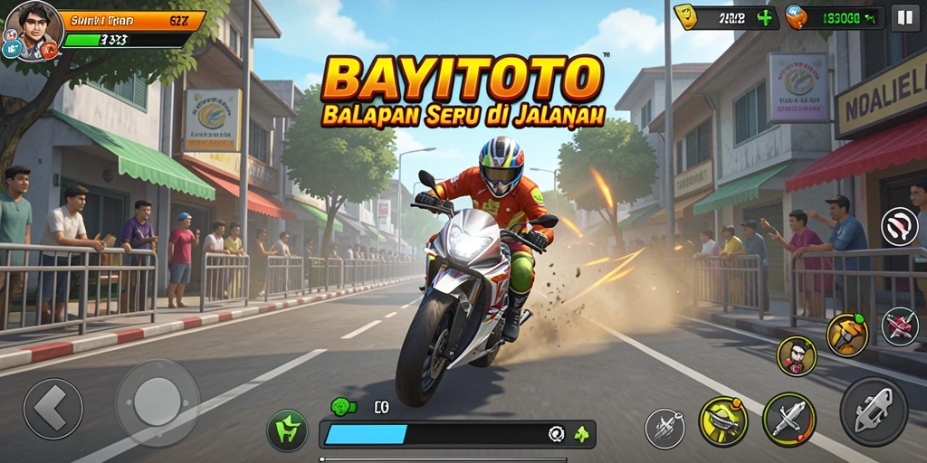 Tampilan menarik dari gameplay balapan di BAYITOTO.