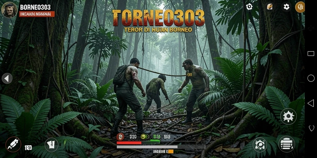 Gameplay menegangkan di tengah kegelapan hutan.