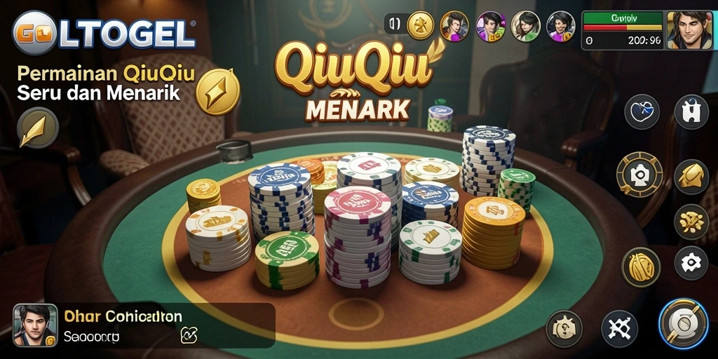 Screenshot GOLTOGEL menunjukkan momen seru saat bermain QiuQiu.