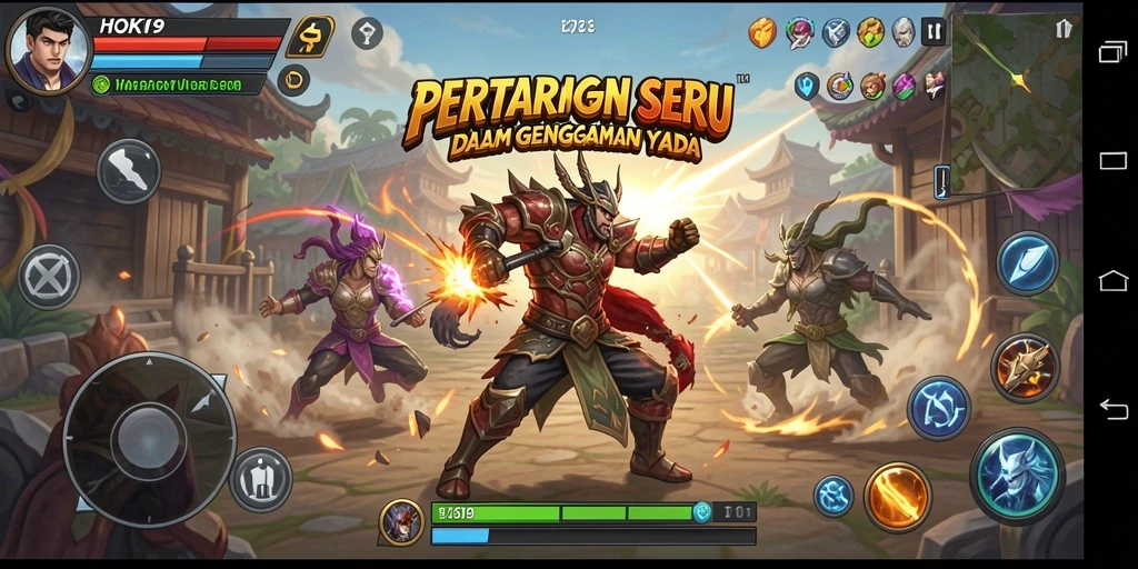 Tampilan aksi karakter dalam pertarungan HOKI9 yang mendebarkan.