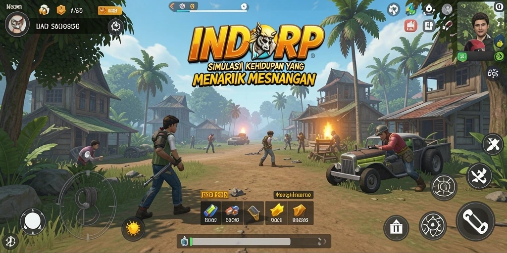 Tampilan gameplay menarik dari INDORP dengan karater virtual.