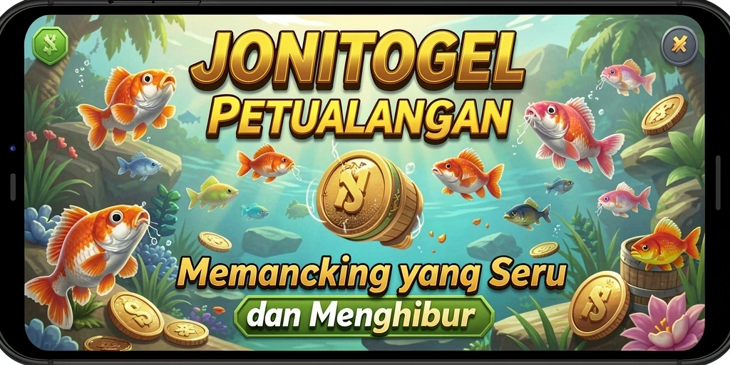 Tampilan gameplay JONITOGEL yang seru saat memancing.