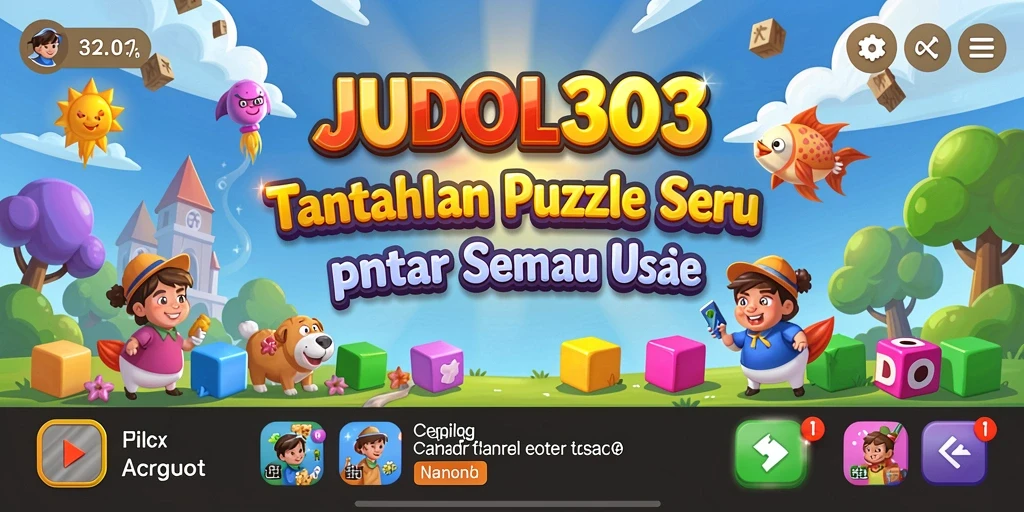 Screenshot gameplay JUDOL303 menunjukkan tantangan puzzle yang menarik.