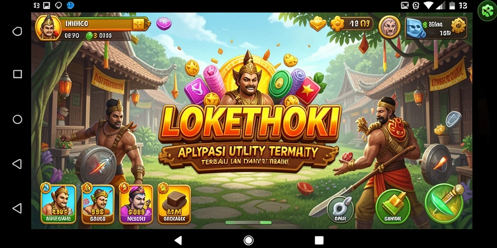 Tampilan utama LOKETHOKI dengan akses cepat ke fitur utility.