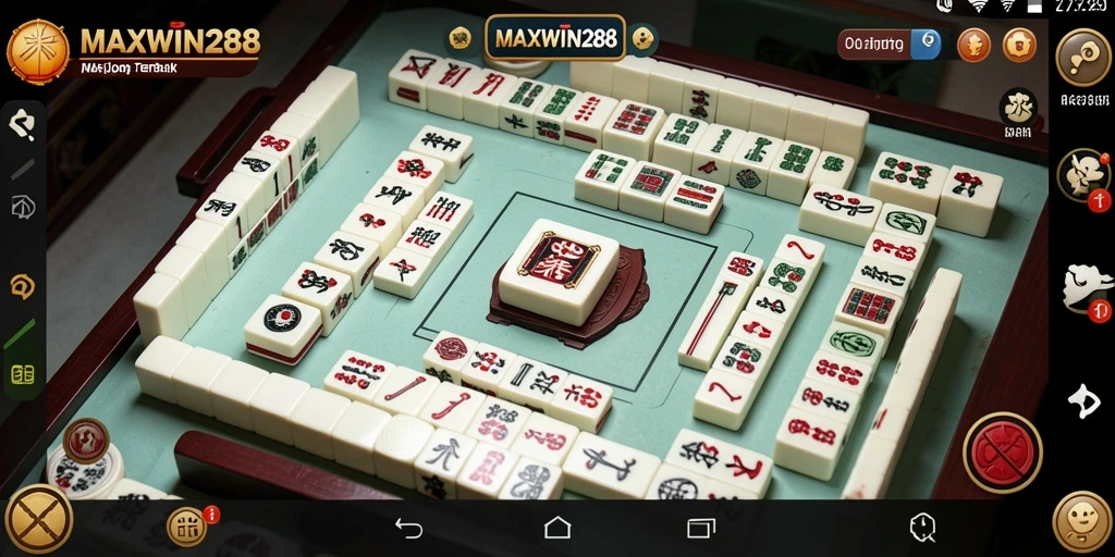 Tampilan gameplay menarik dari MAXWIN288 yang menampilkan aksi Mahjong seru.