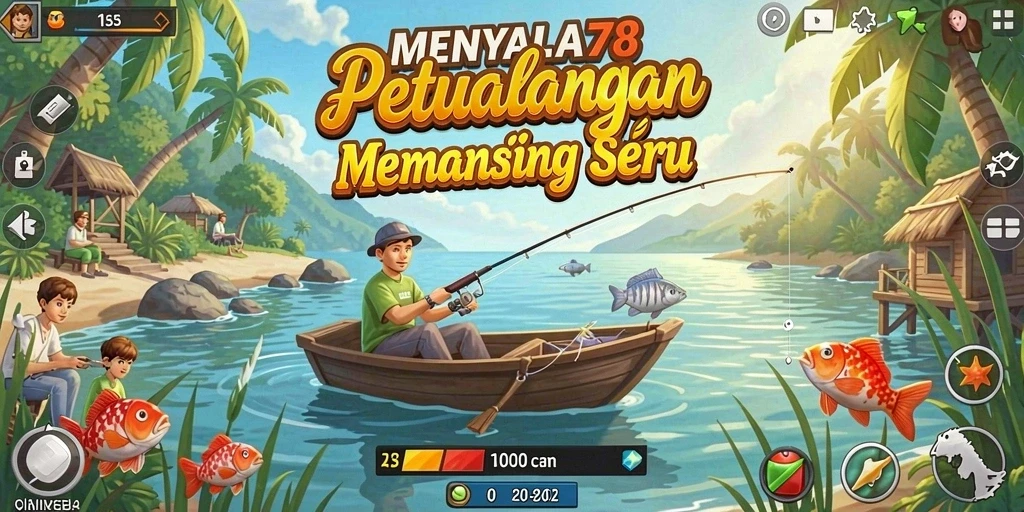 Tampilan gameplay <strong>MENYALA78</strong> yang memukau saat menangkap ikan.