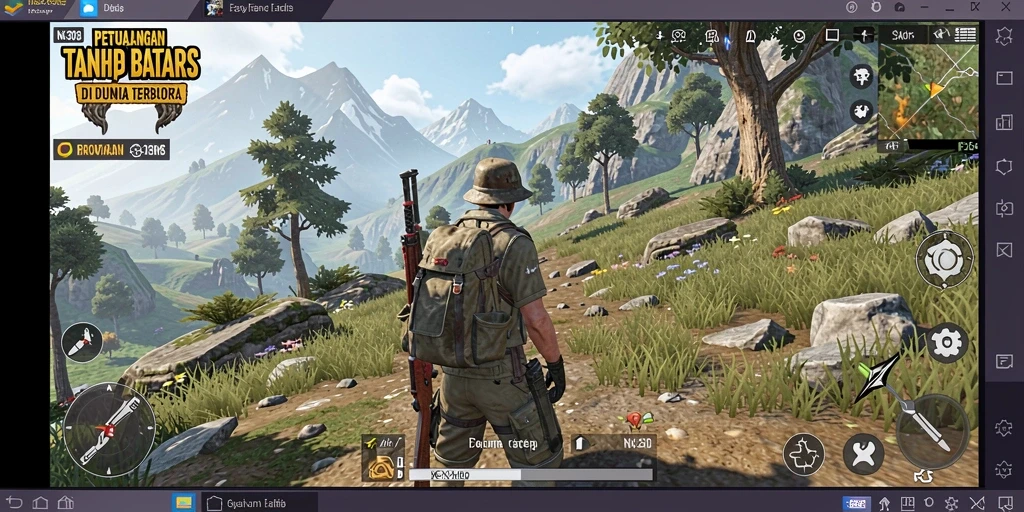 Screenshot gameplay NX303 yang menampilkan petualangan di dunia terbuka.