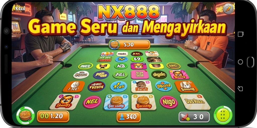 Tampilan gameplay menarik dari NX888 dengan elemen Bingo yang seru.