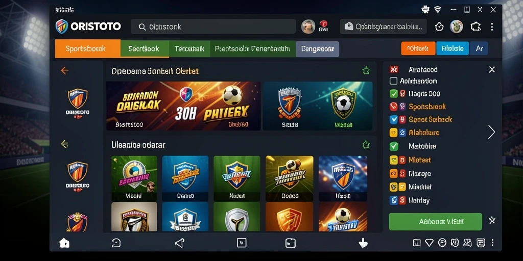 Tampilan menarik dari gameplay taruhan olahraga di ORISTOTO.