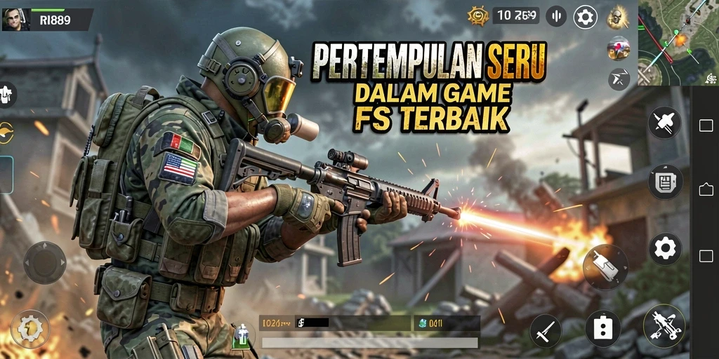 Gameplay intens di RI889 menampilkan aksi tembak-menembak yang mendebarkan.