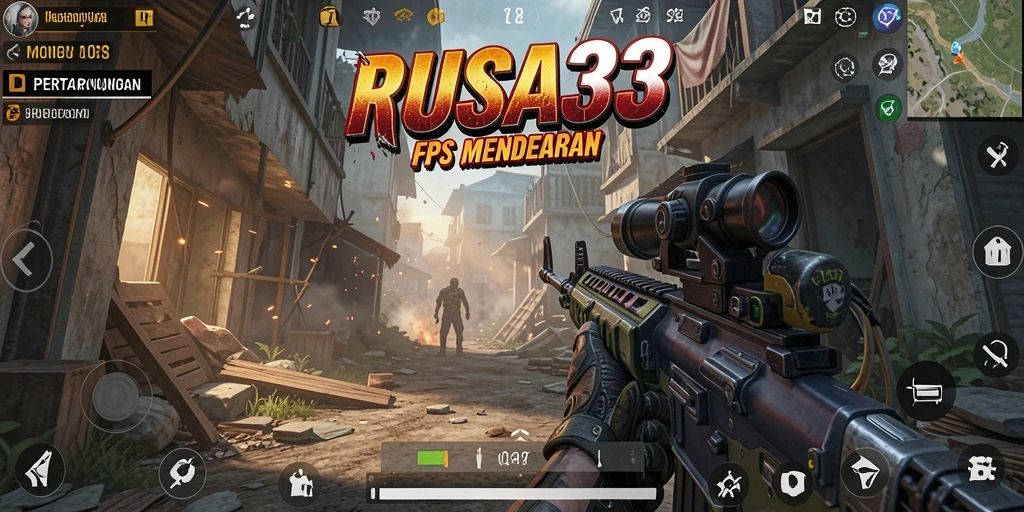Screenshot gameplay RUSA33 yang menggambarkan aksi tembak-menembak yang mendebarkan.