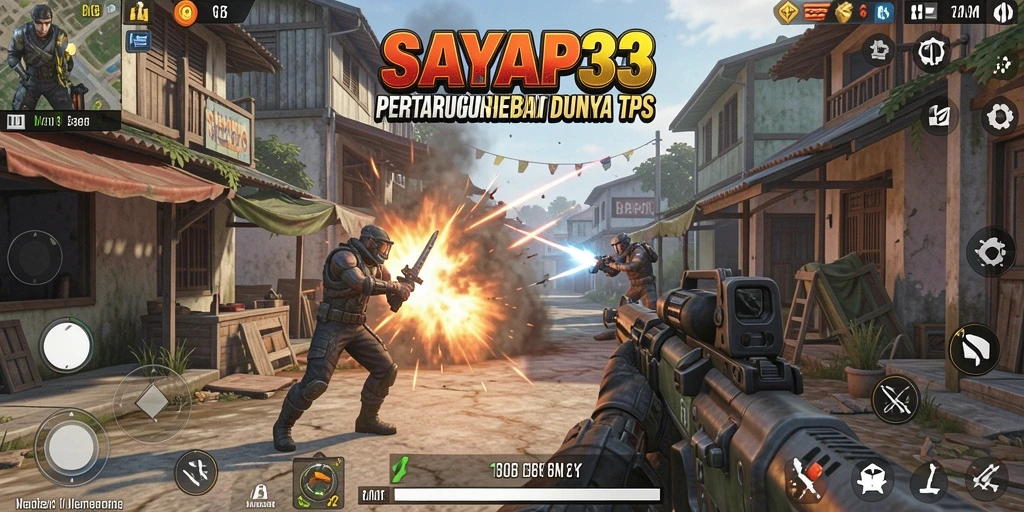 Screenshot utama gameplay SAYAP33 yang penuh aksi dan strategi.