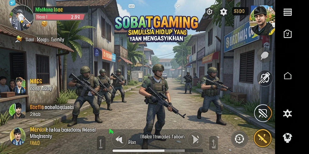 Screenshot utama SOBATGAMING menampilkan aksi gameplay simulasi yang menarik.