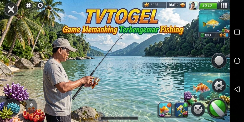 Tangkapan besar dalam gameplay TVTOGEL yang menampilkan momen seru memancing.